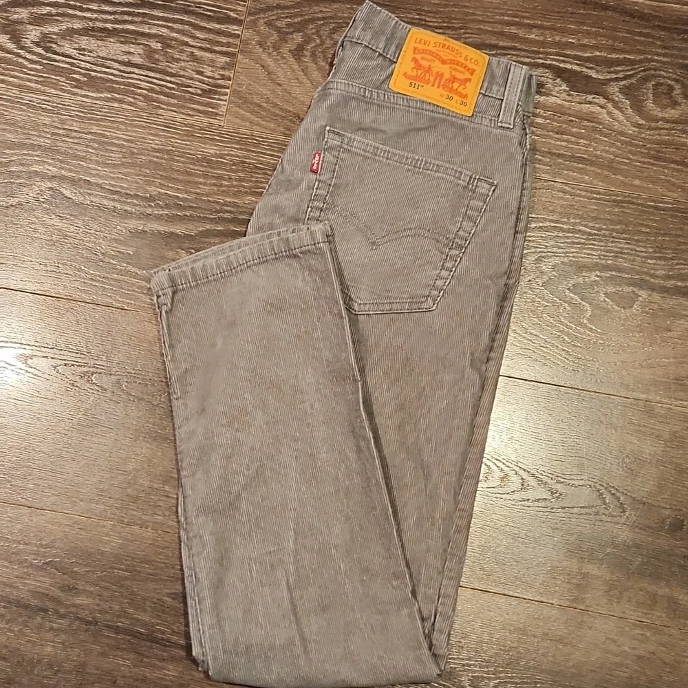 ❤️ LEVIS 511 SLIM CORDUROY JEANS / PANTS, GRAY, 30